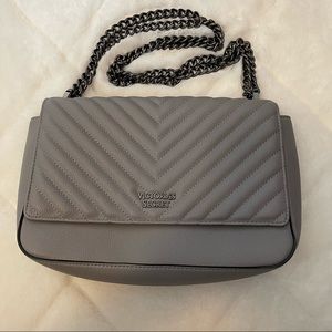 Victoria's secret light grey/black chain crossbody bag